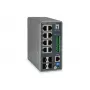 LevelOne IGU-1271 TURING switch industriale L3 Lite gestito Gigabit, 12 porte (8 x RJ45, 4 x SFP), guida DIN, DC
