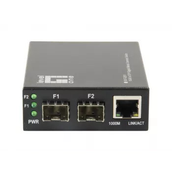 Switch convertitore di media Gigabit LevelOne da RJ45 a SFP, 2 x SFP, 1 x RJ45