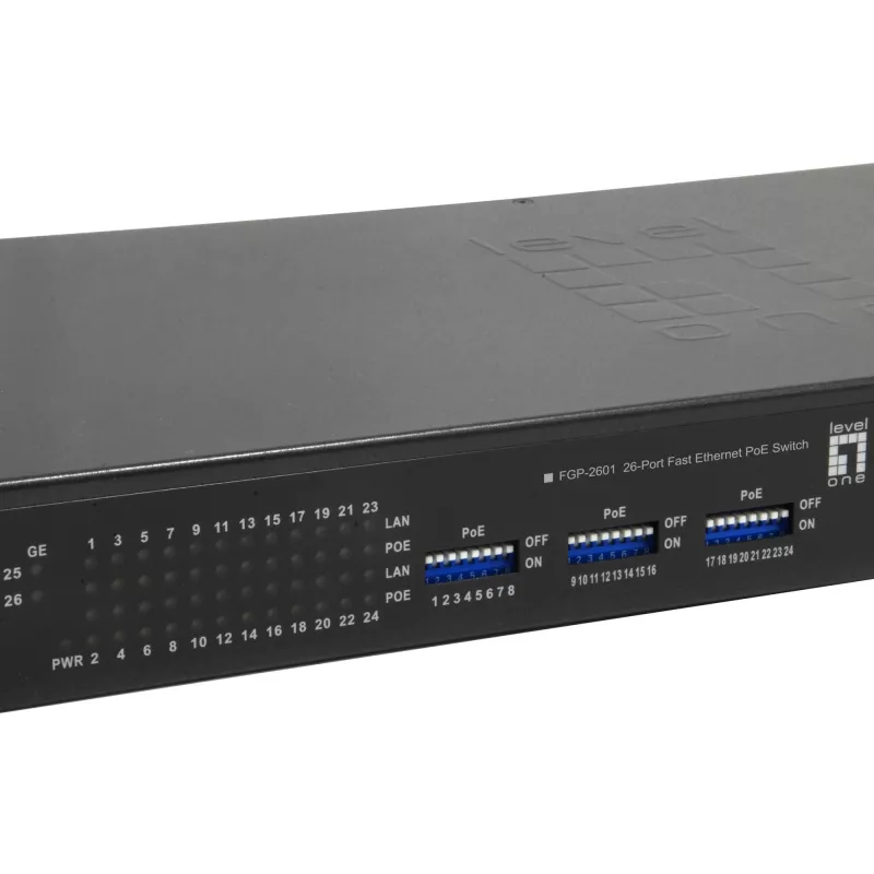Switch non gestito LevelOne FGP-2601W150 26 porte Fast Ethernet PoE