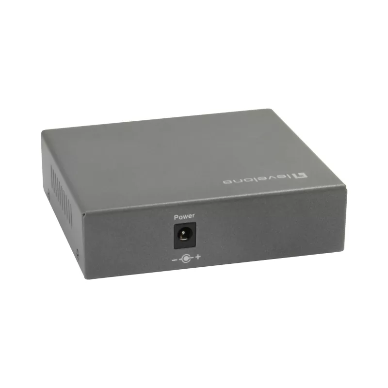 Switch PoE Gigabit LevelOne 5 porte, 802.3at/af PoE, 4 uscite PoE, 60W