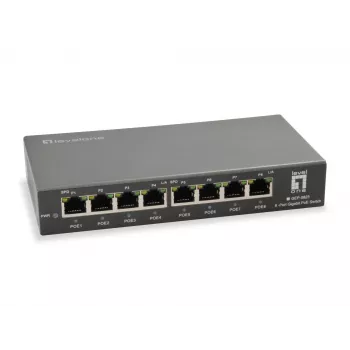 Switch PoE Gigabit LevelOne 8 porte, 802.3at/af PoE, 120W