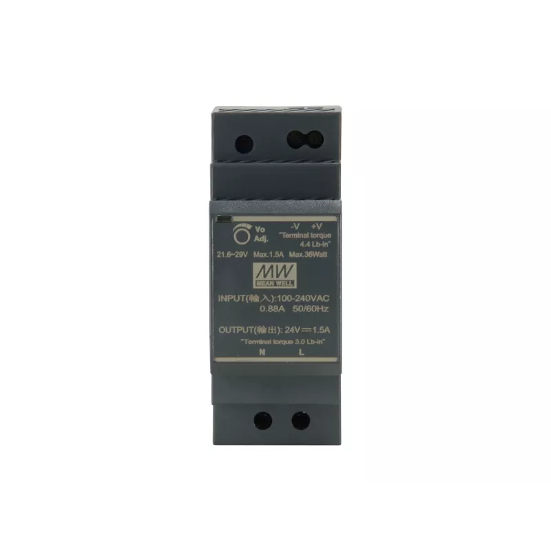 Alimentatore industriale LevelOne 24 V DC, 30 W, guida DIN