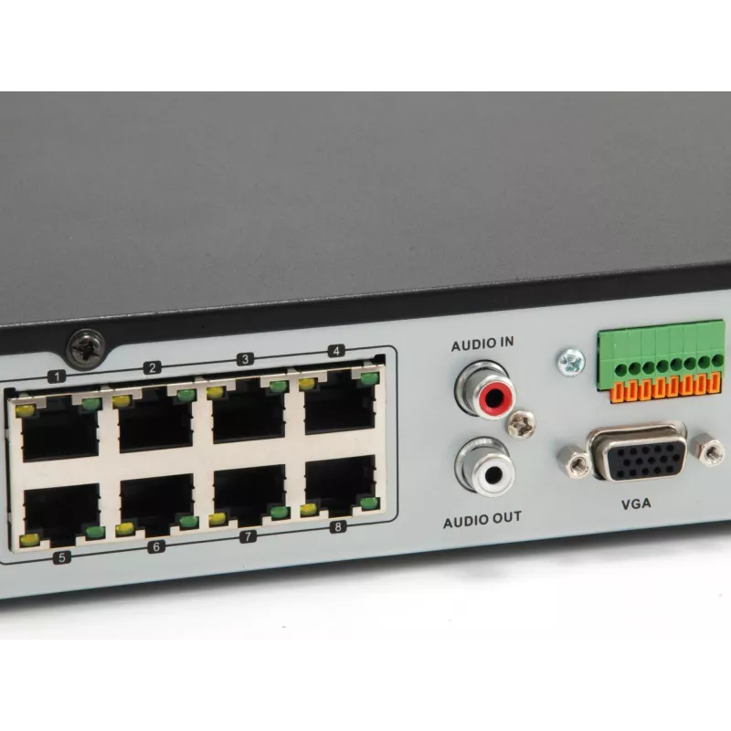 Videoregistratore di rete LevelOne GEMINI 8 canali PoE, 8 uscite PoE, H.265