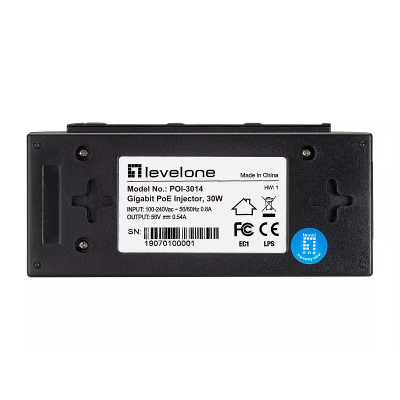 Adattatore PoE LevelOne POI-3014 Fast Ethernet, Gigabit Ethernet 52 V