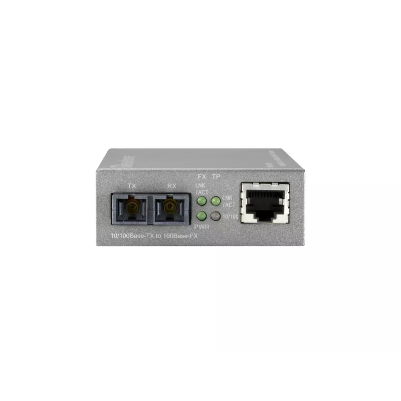 Convertitore di media LevelOne RJ45 su SC Fast Ethernet gestito, fibra monomodale, 20 km
