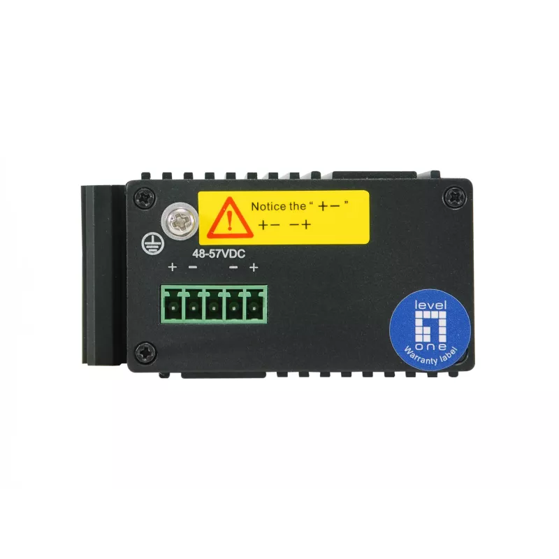 Switch industriale LevelOne 5 porte Gigabit, guida DIN, da -30 °C a 65 °C