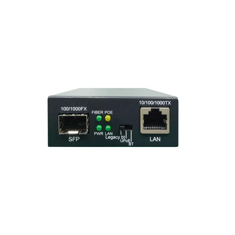 Convertitore di media LevelOne RJ45 a SFP Gigabit, 802.3bt 90W PoE PSE