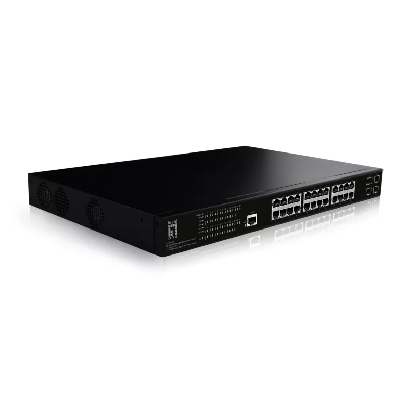 Switch di rete LevelOne GEP-2861 gestito L2 Gigabit Ethernet (10/100/1000) Power over Ethernet (PoE) 1U nero