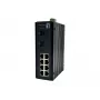 LevelOne Switch industriale gestito L2 Plus Gigabit a 10 porte, 8x 1GbE RJ45, 2x 1/2.5GbE SFP, guida DIN, da -40°C a 75°C