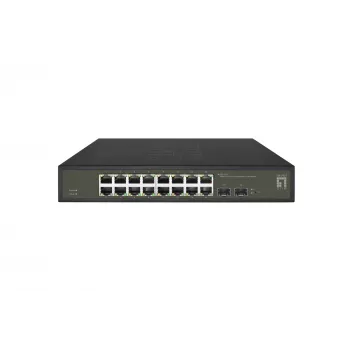 LevelOne Hilbert switch Smart Lite Gigabit a 18 porte, 16 x Gigabit RJ45, 2 x Gigabit SFP