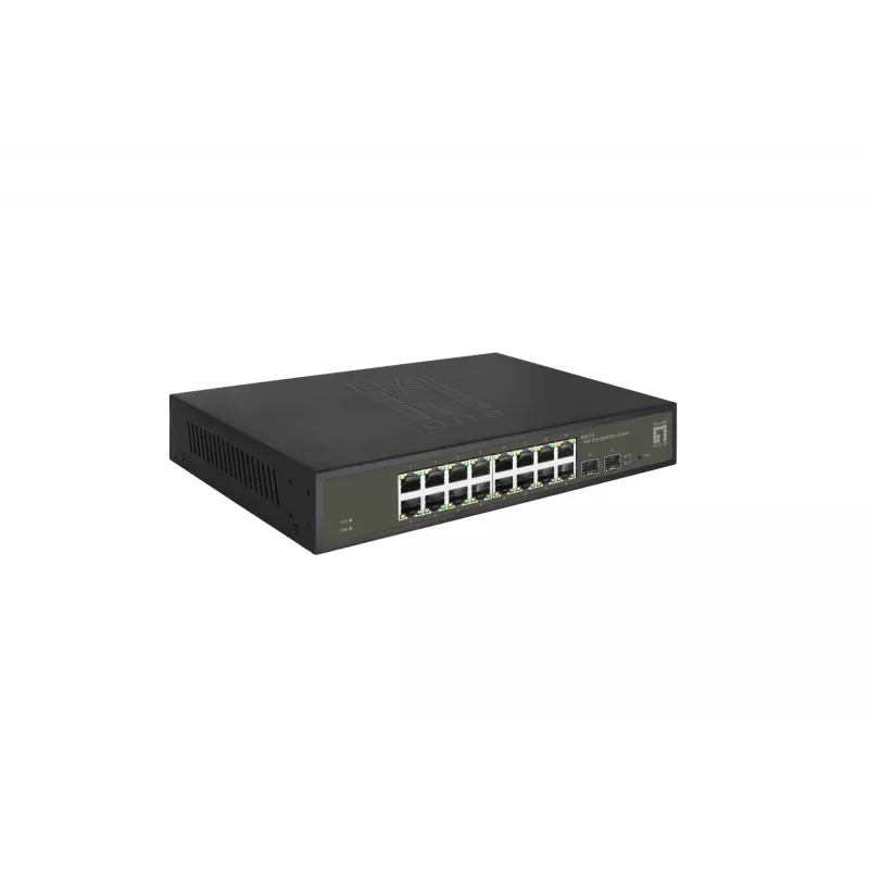 LevelOne Hilbert switch Smart Lite Gigabit a 18 porte, 16 x Gigabit RJ45, 2 x Gigabit SFP