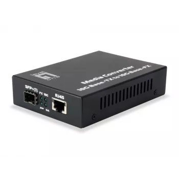 LevelOne GVT-0500 convertitore di media di rete 10000 Mbit/s nero