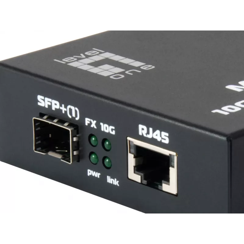 LevelOne GVT-0500 convertitore di media di rete 10000 Mbit/s nero
