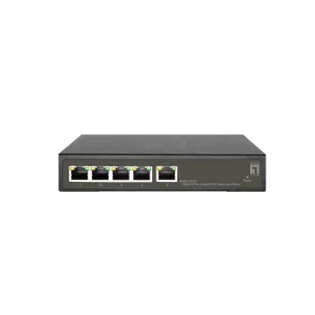 LevelOne Hilbert switch Smart Lite Gigabit PoE a 5 porte, 802.3at/af PoE, 4 uscite PoE, budget PoE 60W