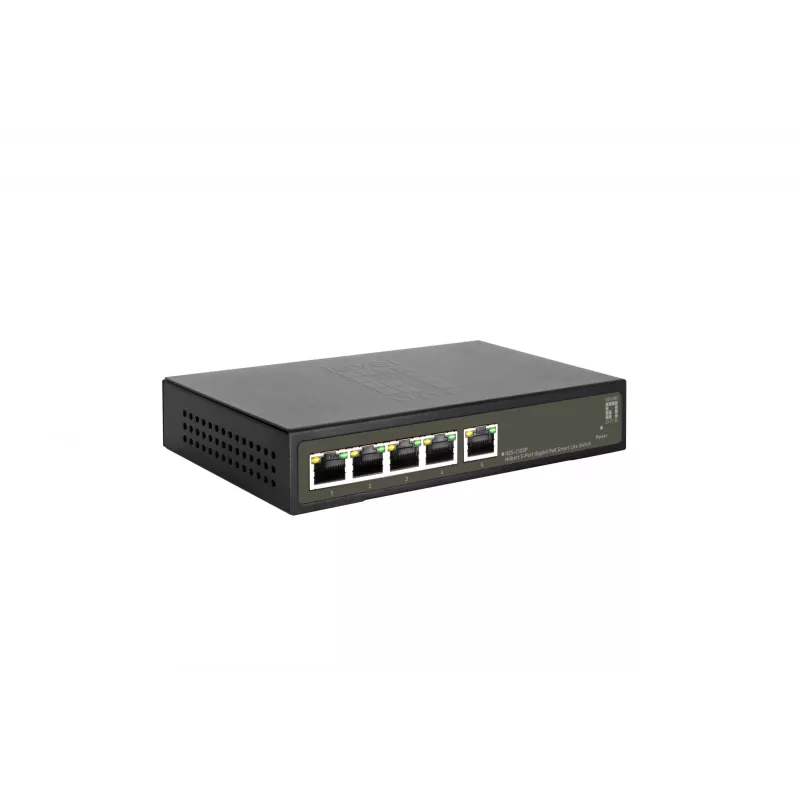 LevelOne Hilbert switch Smart Lite Gigabit PoE a 5 porte, 802.3at/af PoE, 4 uscite PoE, budget PoE 60W