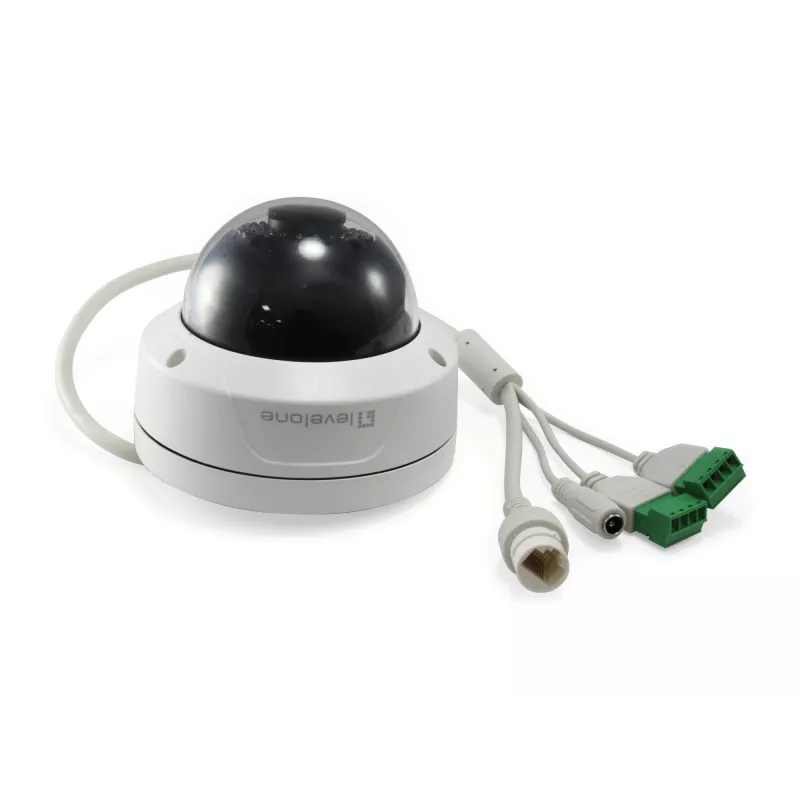 Telecamera IP fixed dome LevelOne GEMINI, 2 megapixel, H.265, antivandalo, 802.3af PoE, interno/esterno