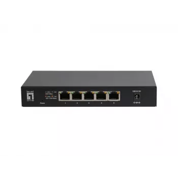 Switch 5 porte unmanaged 2.5G Ethernet LEVELONE GEU-0525 — 5× 2.5G RJ-45, unmanaged, switching 25 Gbit/s, montaggio a parete