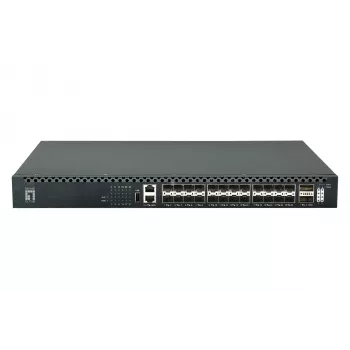 Switch in fibra L3 managed TOR LevelOne 26 porte, 24x 1/10GbE SFP+, 2x 40/100GbE QSFP28, alimentazione ridondante hot-swap