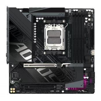 Scheda madre GIGABYTE B850M AORUS ELITE WIFI6E - CPU AMD Ryzen serie 9000, VRM digitale 12+2+2 fasi, fino a 8200MHz DDR5 (OC), 1xPCIe 5.0 + 1xPCIe 4.0 M.2, WIFI 6E, 2.5GbE LAN, USB 3.2 Gen 2