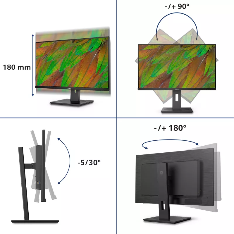 Philips serie 3000 32B1N3800/00 Monitor per computer 81,3 cm (32 inch) 3840 x 2160 Pixel 4K Ultra HD LCD nero