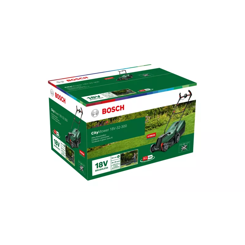 Bosch City Mower 18V-32 Tosaerba manuale batteria nero, verde