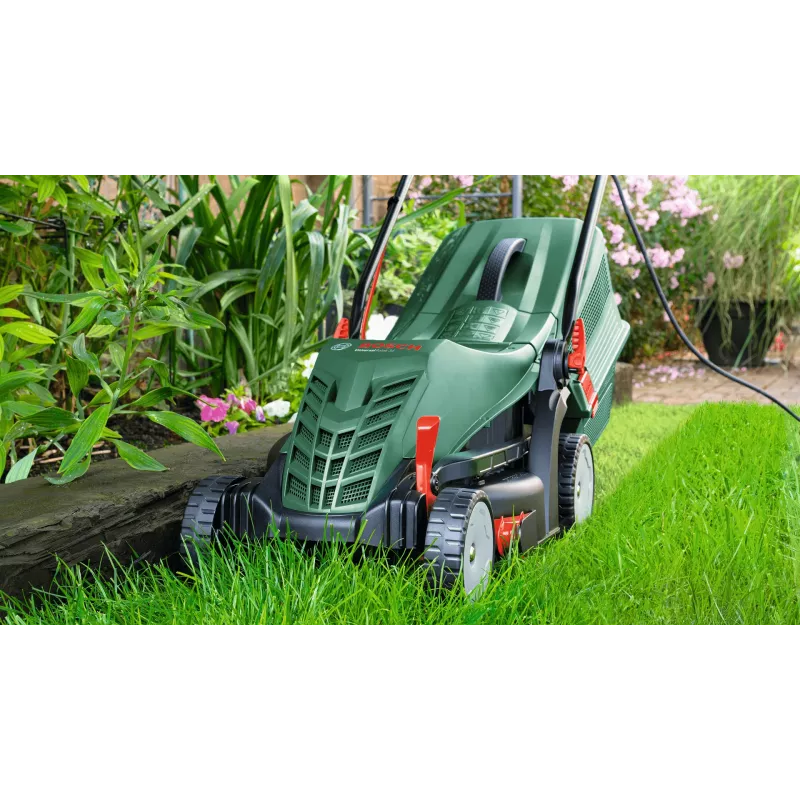 Tosaerba elettrico Bosch UniversalRotak 34-405, 1300 W, larghezza di taglio 34 cm