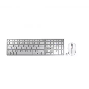 CHERRY DW 9100 sottile Tastiera mouse incluso universale RF Wireless + Bluetooth QWERTY US inglese argento