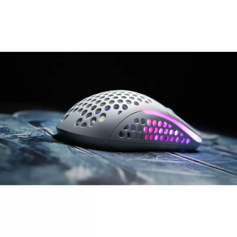 XTRFY M42 mouse da gaming ambidestro – sensore ottico, 16.000 DPI, USB Type-A, bianco, RGB