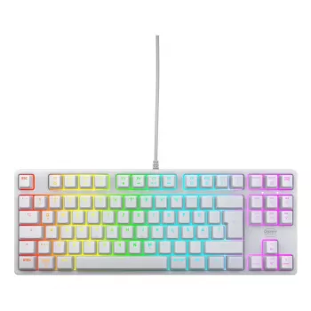 Tastiera da gaming CHERRY K4V2 TKL USB QWERTZ tedesca bianca RGB LED