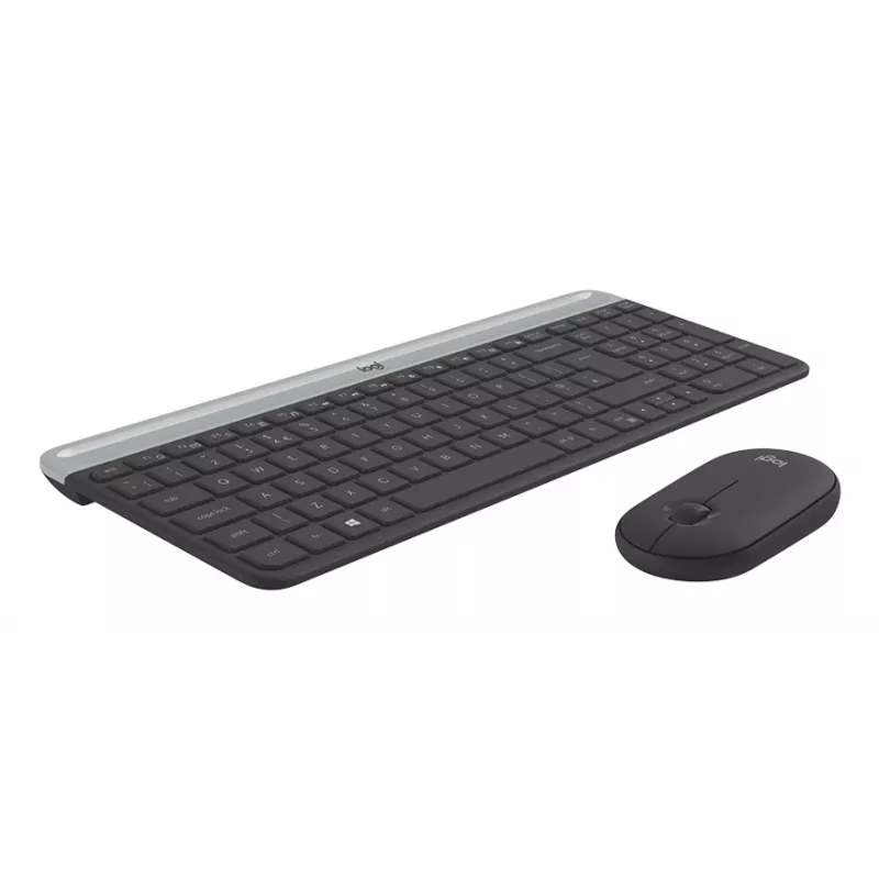 Tastiera e mouse wireless sottili LOGITECH combo Mk470 - Graphite - AZERTY francese