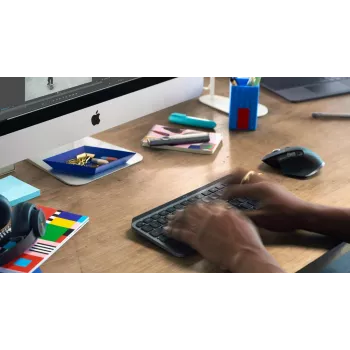 LOGITECH tastiera wireless illuminata minimalista - Mx Keys Mini - Graphite - Qwerty spagnolo