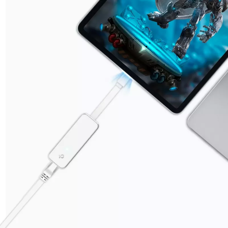 TP-Link UE330C Hub USB-C con 3 porte USB 3.0 e Gigabit Ethernet, bianco