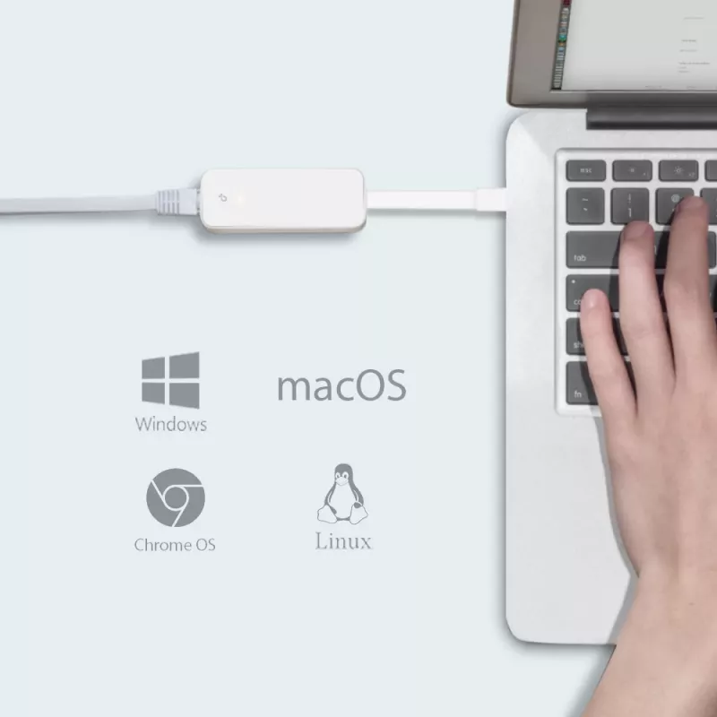 TP-Link UE330C Hub USB-C con 3 porte USB 3.0 e Gigabit Ethernet, bianco