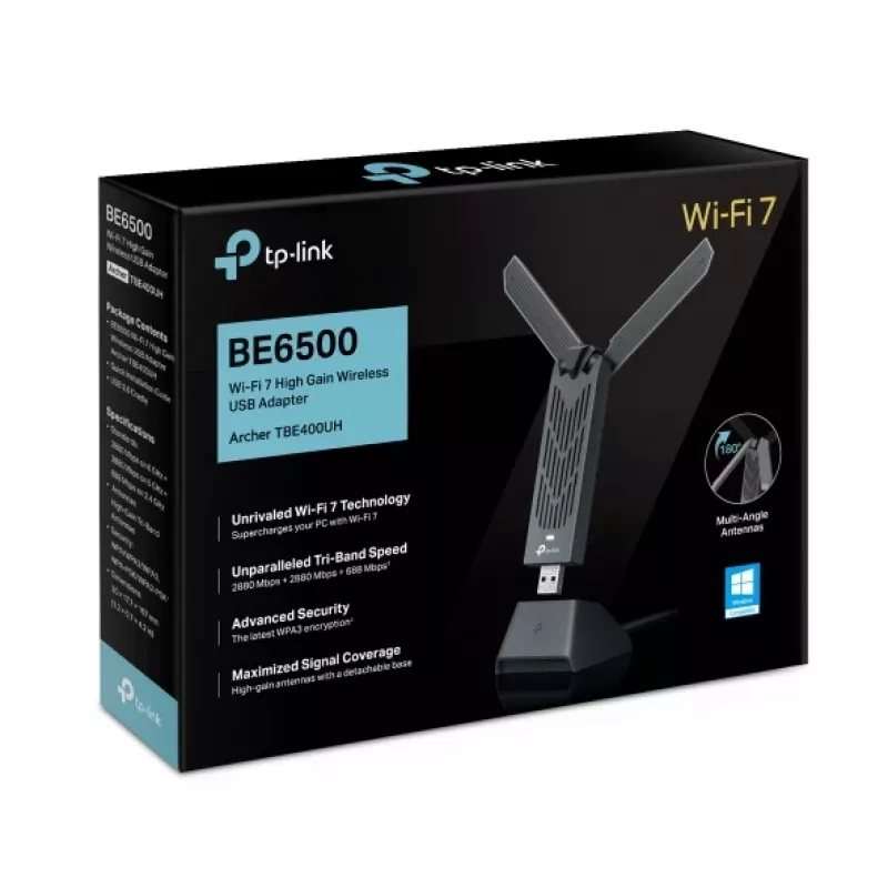 Adattatore WLAN TP-Link BE6500 2882 Mbit/s Wi-Fi 7 tri-band