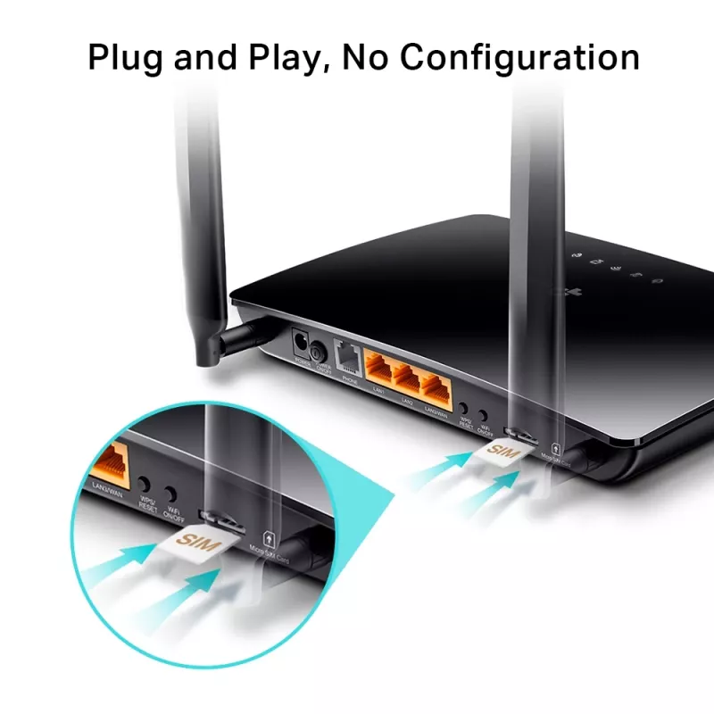 TP-Link N300 router WLAN 4G LTE telefonia