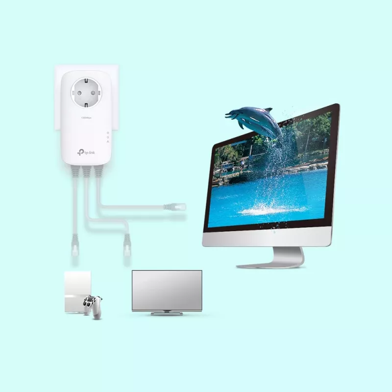 TP-Link TL-PA8033P KIT adattatore di rete PowerLine 1300 Mbit/s Ethernet LAN bianco 2 pz.