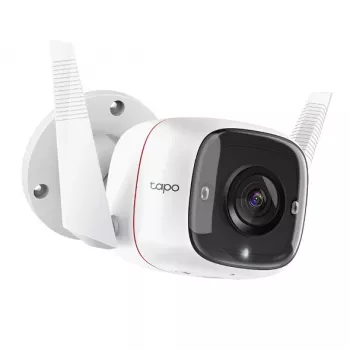 TP-Link Tapo telecamera di sicurezza Wi-Fi da esterno, telecamera di sicurezza IP, esterno, con filo e senza fili, Amazon Alexa e Google Assistant, CE, soffitto/parete