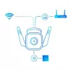 TP-Link Tapo telecamera di sicurezza Wi-Fi da esterno, telecamera di sicurezza IP, esterno, con filo e senza fili, Amazon Alexa e Google Assistant, CE, soffitto/parete