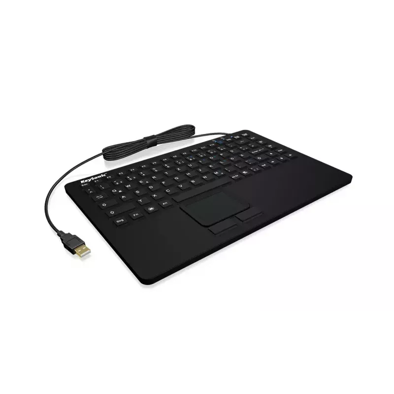 Tastiera KeySonic KSK-3230IN (DE) universale USB QWERTZ tedesco nero