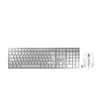 Tastiera CHERRY DW 9100 sottile con mouse incluso universale RF Wireless + Bluetooth QWERTY UK inglese argento