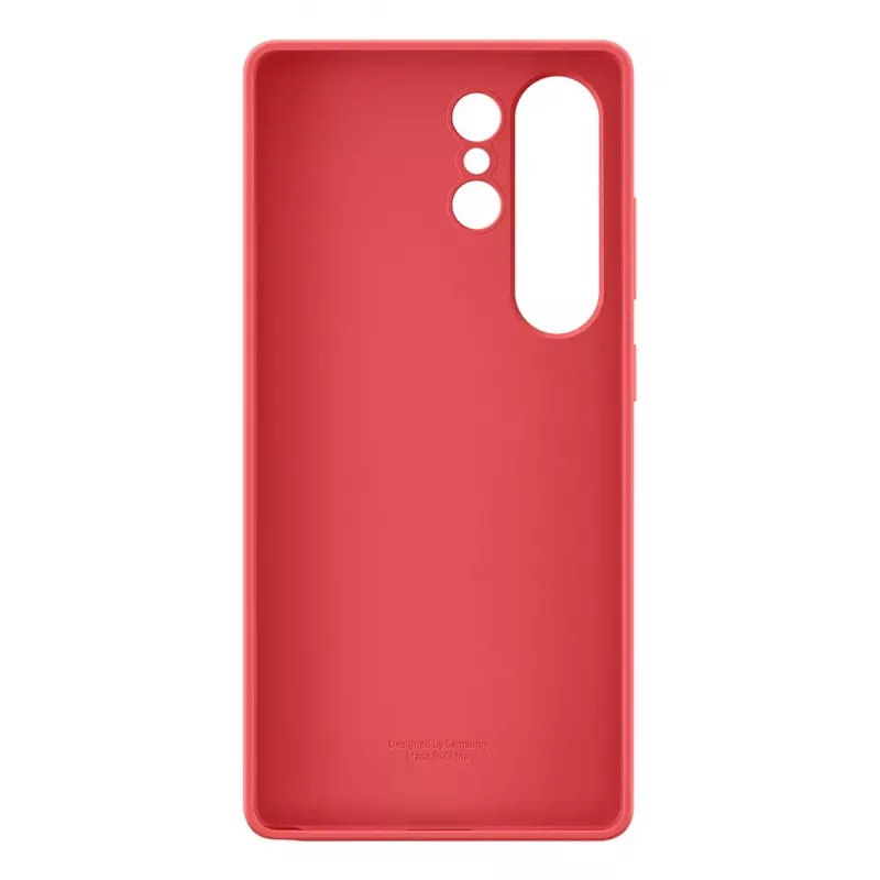 Cover Samsung Galaxy S25 Ultra custodia in silicone rossa monochromatic