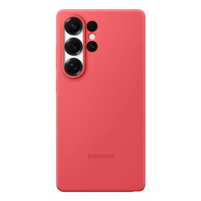 Cover Samsung Galaxy S25 Ultra custodia in silicone rossa monochromatic