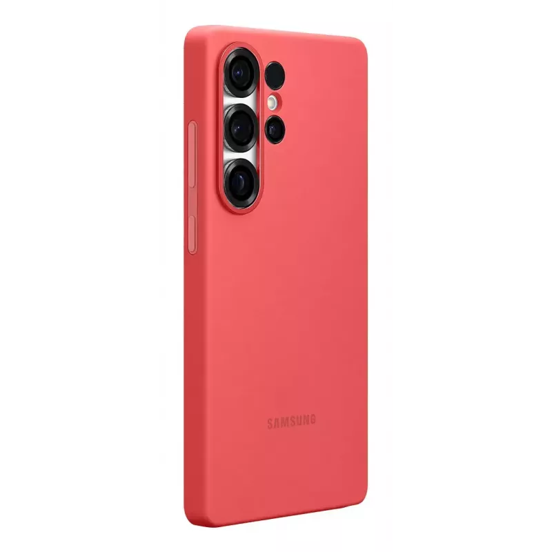 Cover Samsung Galaxy S25 Ultra custodia in silicone rossa monochromatic