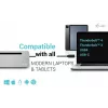 i-tec USB-C Docking station ergonomica in metallo 3x 4K display + Power Delivery 100 W