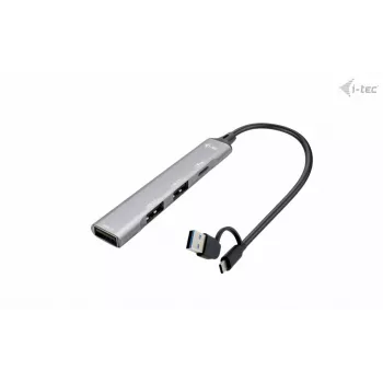 i-tec USB-C/USB-A Hub in metallo 1x USB 3.0 + 3x USB 2.0