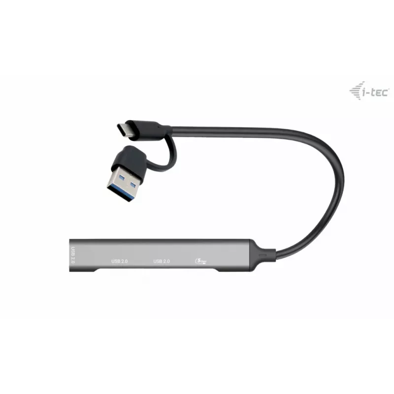 i-tec USB-C/USB-A Hub in metallo 1x USB 3.0 + 3x USB 2.0