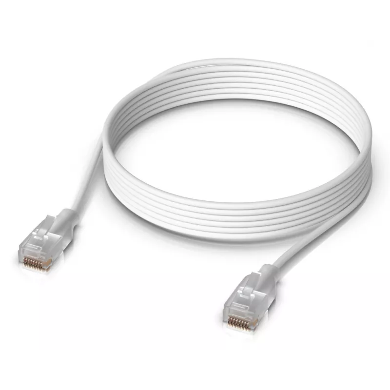 Cavo patch networking UBIQUITI UACC-Cable-Patch-EL-3M-W – Cat6, 3 m, 2,5 GbE, PoE++ (4PPoE), bianco