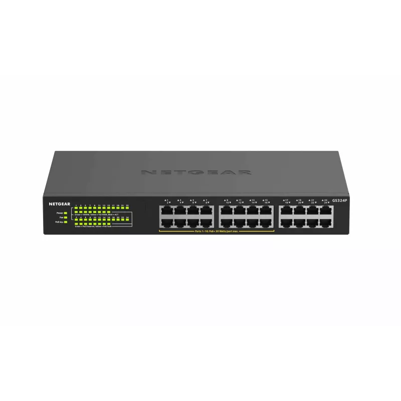 NETGEAR GS324P Unmanaged Gigabit Ethernet (10/100/1000) Power over Ethernet (PoE) 1U nero