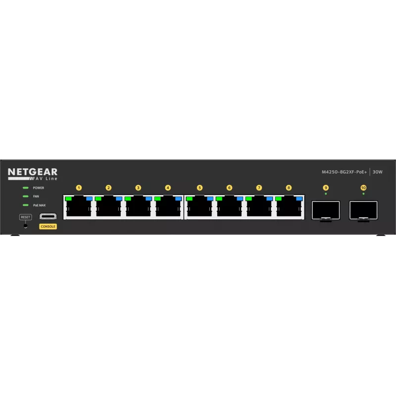 Switch gestito NETGEAR GSM4210PX 8x1G PoE+ 220W 2xSFP+