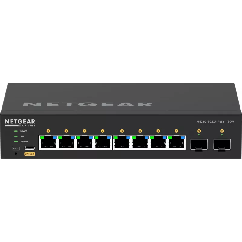 Switch gestito NETGEAR GSM4210PX 8x1G PoE+ 220W 2xSFP+